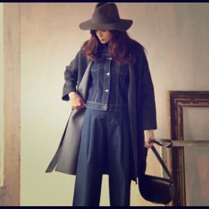 *sold* NWOT Uniqlo Wool Blend Collarless Coat